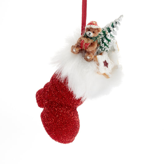 Ino Schaller Red Boot with Gifts Ornament