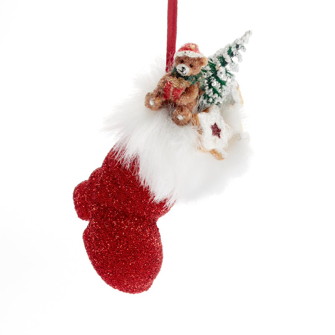 Ino Schaller Red Boot with Gifts Ornament