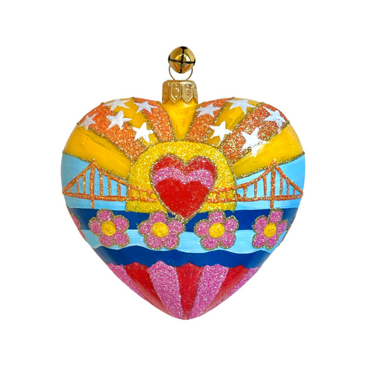 Jinglenog San Francisco Dreaming Heart Ornament