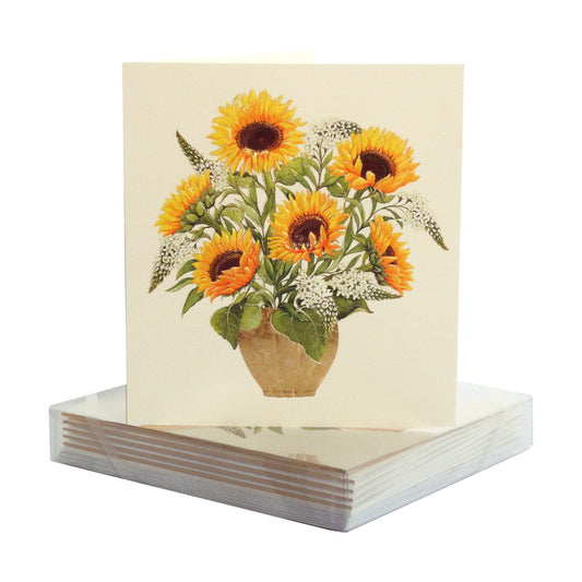 Paula Skene Sunflowers Note Cards, Set of 8