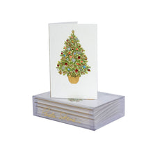 Paula Skene Holiday Tree in Pot Enclosure Cards, Set of 6