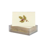 Paula Skene Golden Holly Enclosure Cards, Set of 6