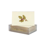 Paula Skene Golden Holly Enclosure Cards, Set of 6
