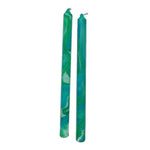 Jinglenog Marbled Taper Candles, Set of 2 Emerald Isles