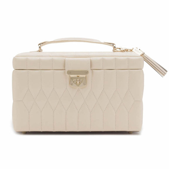 Wolf Caroline Medium Jewelry Case, Ivory