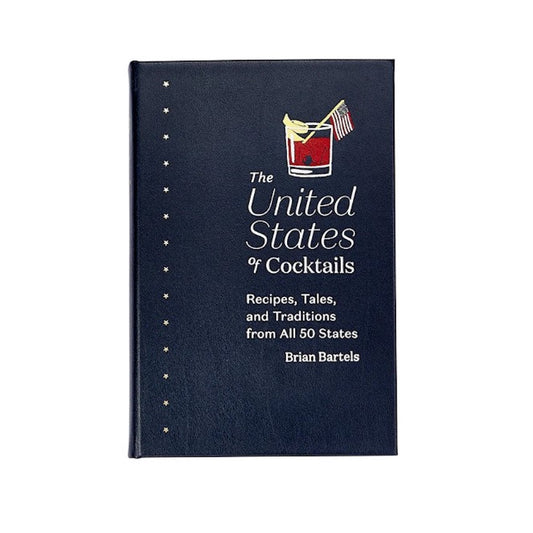 The United States of Cocktails, Navy Leather Bound Book