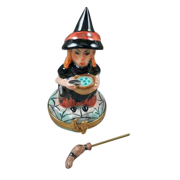 Witch with Cauldron Limoges