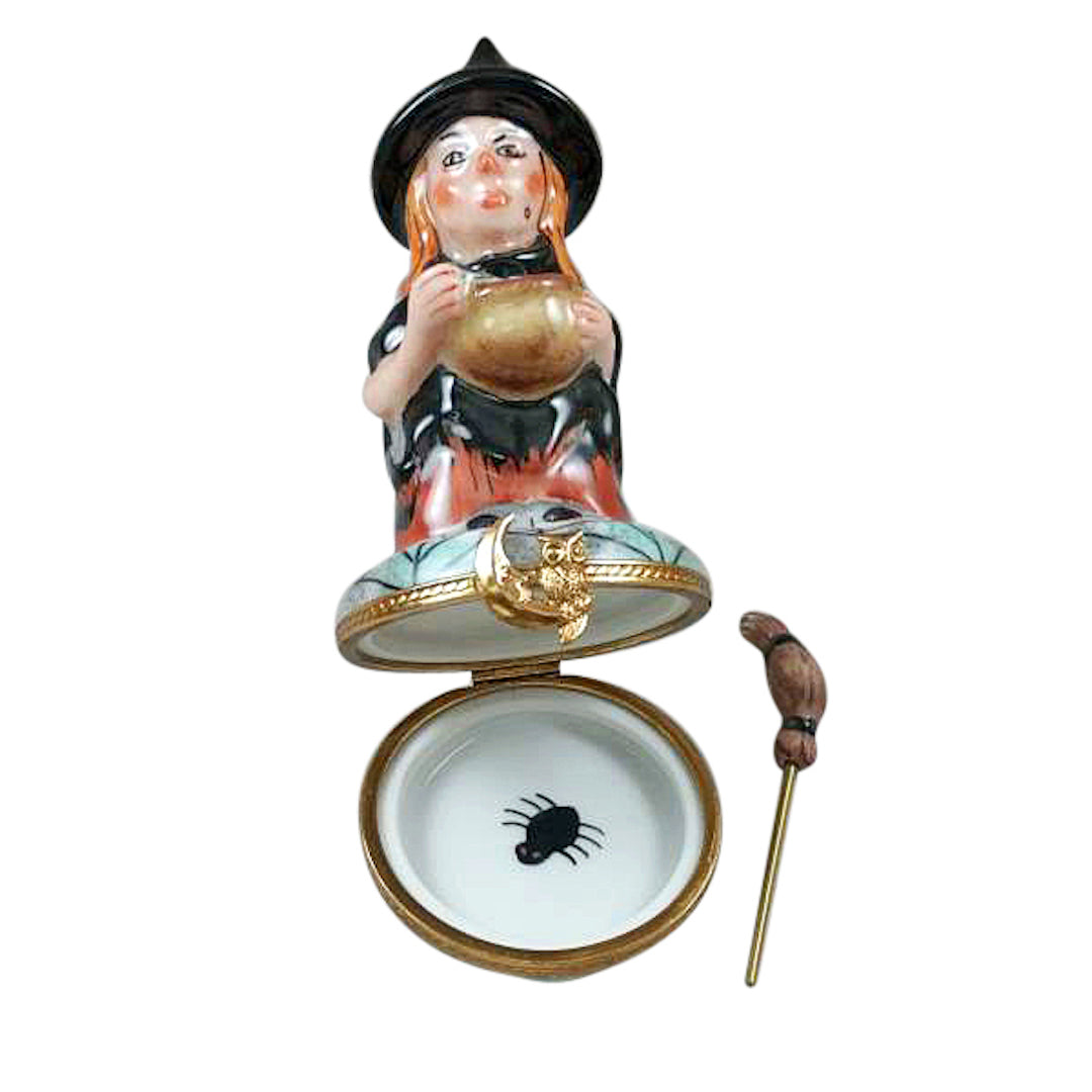 Witch with Cauldron Limoges