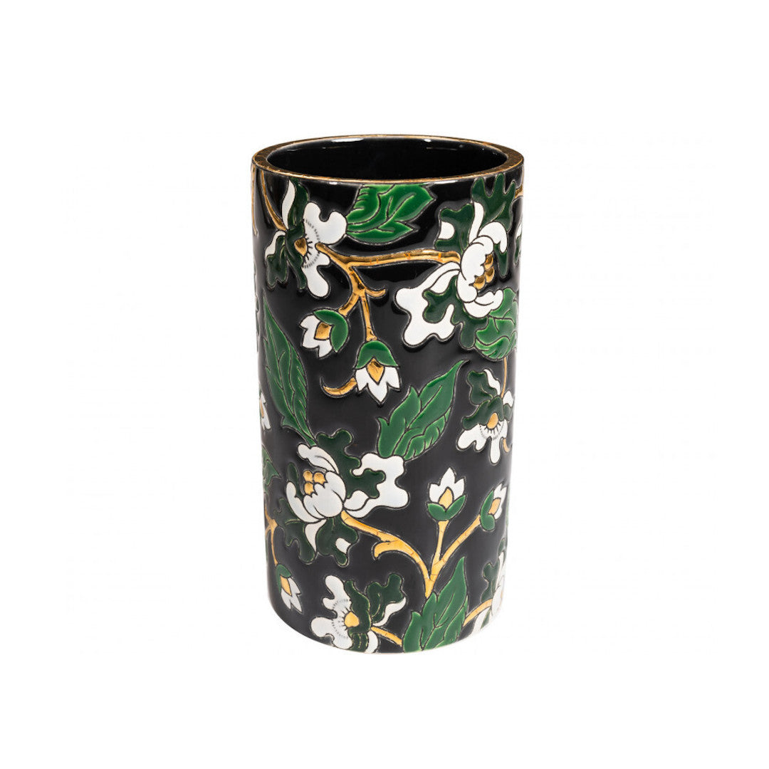 Emaux de Longwy Heritage Noir Coronet Vase