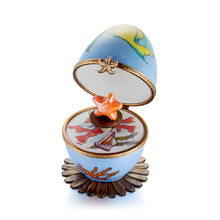 Sealife Limoges Egg Music Box, Handel's Water Music