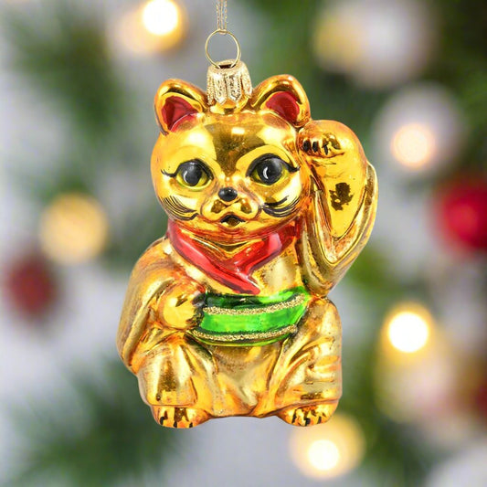 Lucky Cat Maneki-Neko Ornament