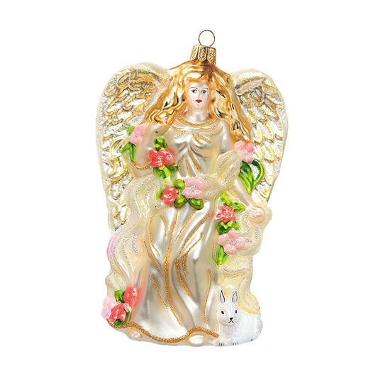 Angel with Flower Garland Ornament