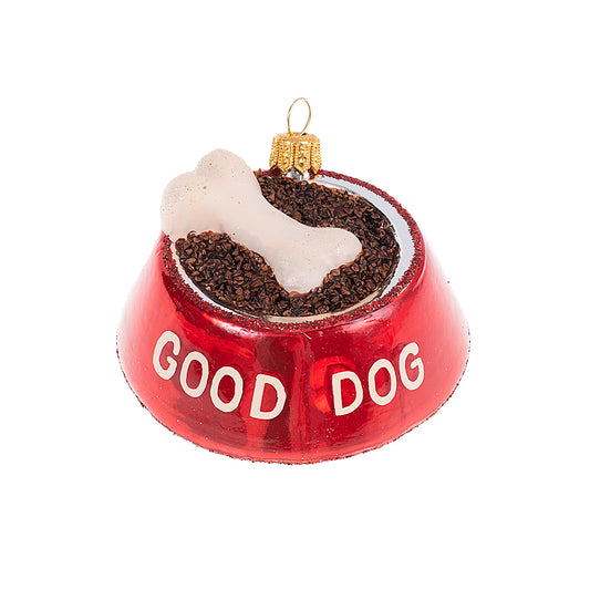 'Good Dog' Dog Bowl Ornament