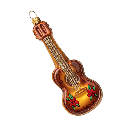 Guitar with Flowers Ornament