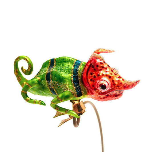 Horned Chameleon Clip-On Ornament