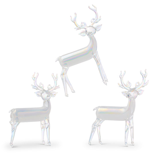 Gump's White Deer Ornaments, Set of 3