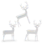 White Deer Ornaments, Set of 3