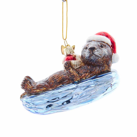 Holiday Sea Otter Ornament