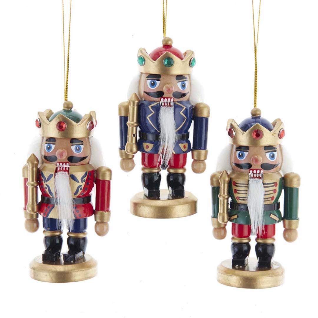 Nutcracker King Ornaments, Set of 3