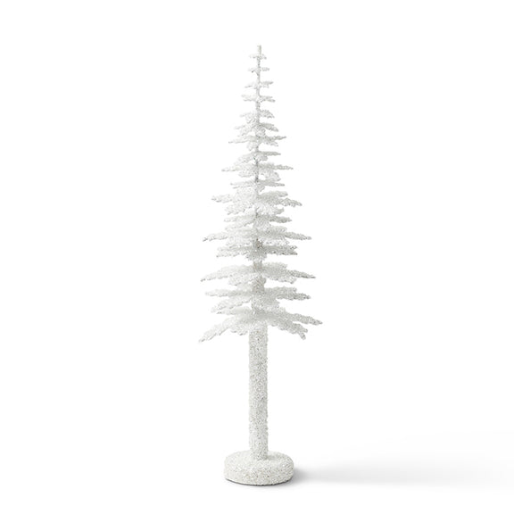 Ino Schaller Beaded White Snowy Tree, 16"