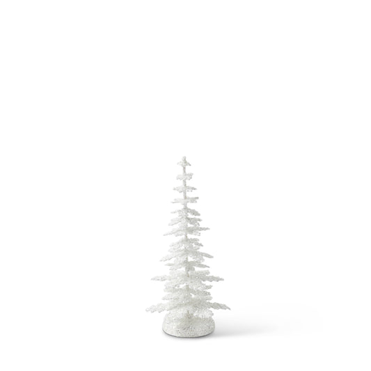 Ino Schaller Beaded White Snowy Tree, 8"