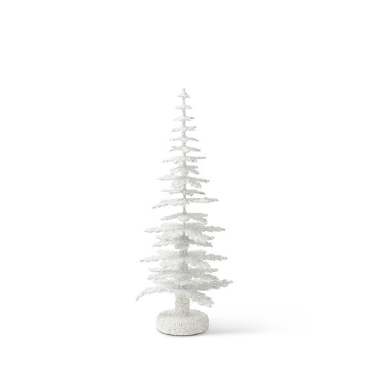 Ino Schaller Beaded White Snowy Tree, 12"