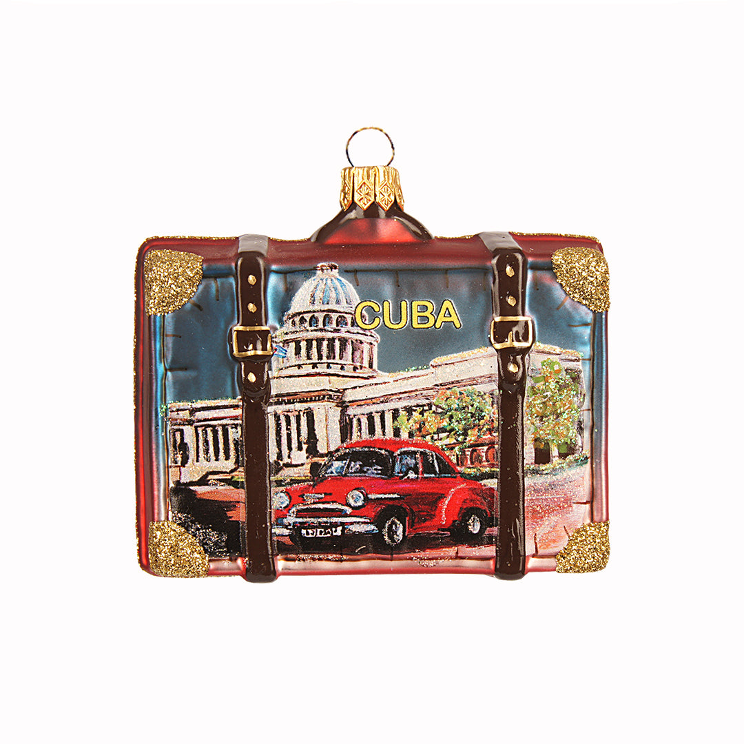 Cuba Suitcase Ornament