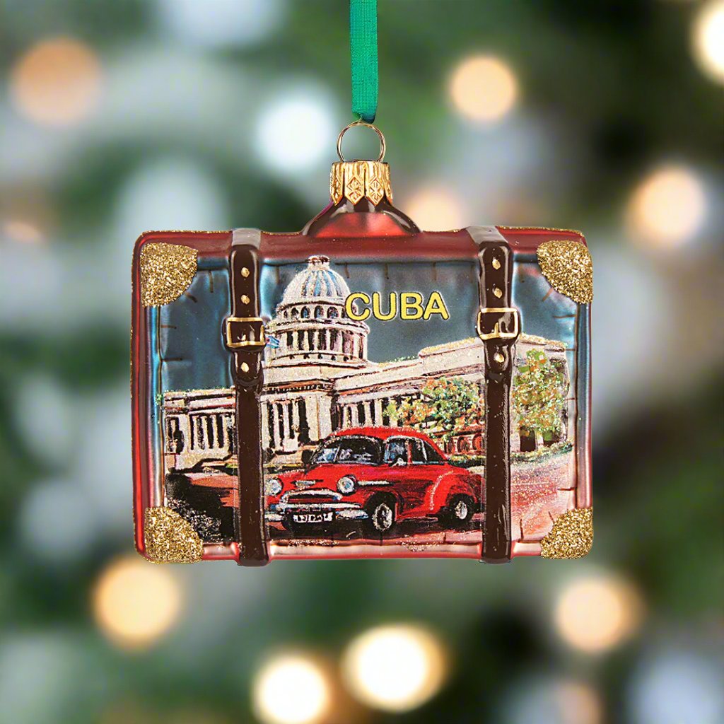 Cuba Suitcase Ornament