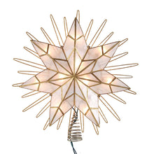 Illuminated 7-Point Capiz Star Tree Topper