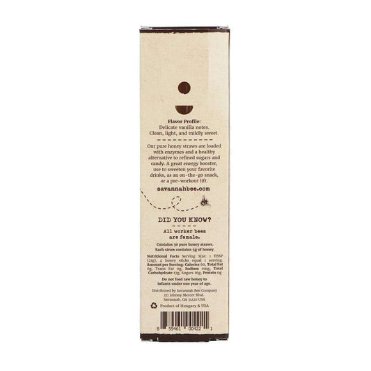 Acacia Honey Straws, Box of 30