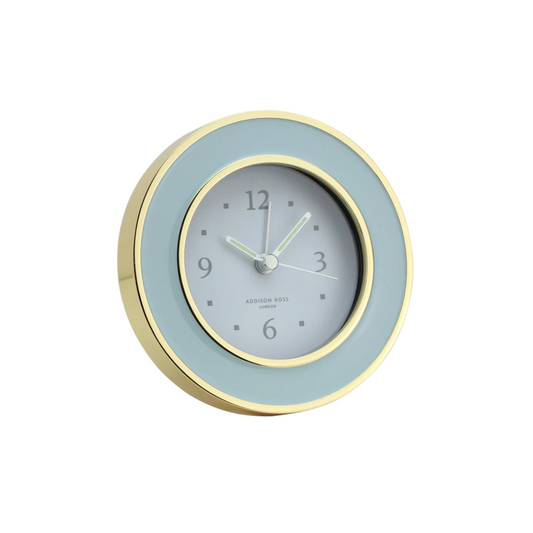 Addison Ross Light Blue Round Alarm Clock