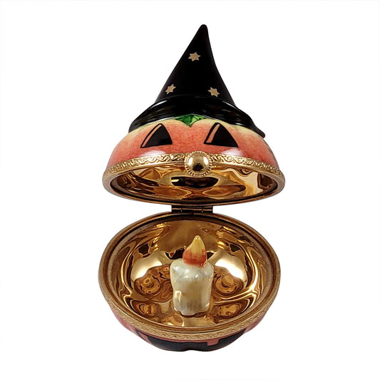 Witchy Jack-o'-Lantern Limoges