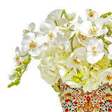 Orchid & Hydrangea in Florentine Pot