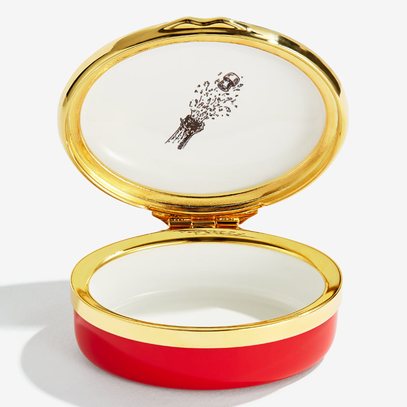 Save Water, Drink Champagne Enamel Box