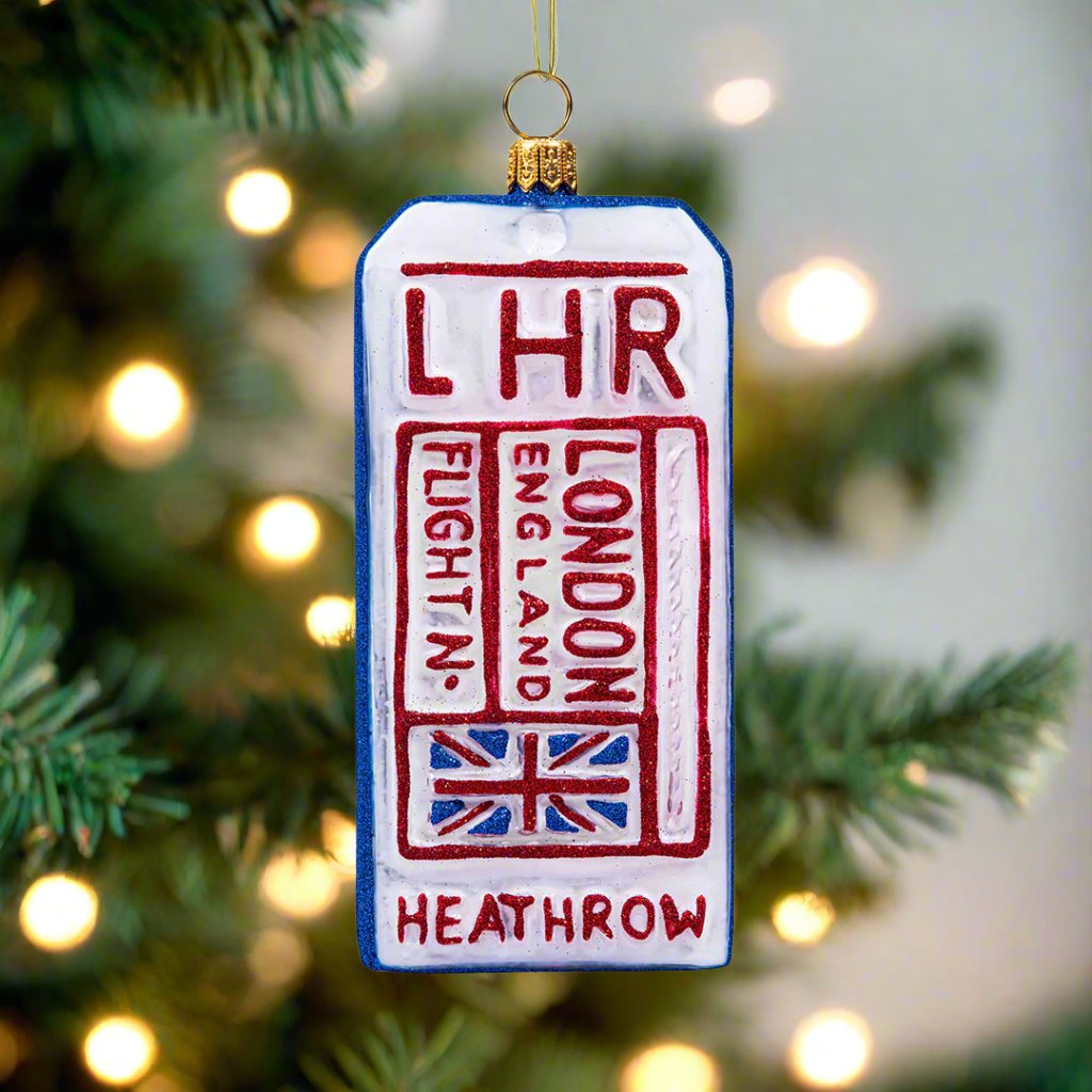 London Luggage Tag Ornament