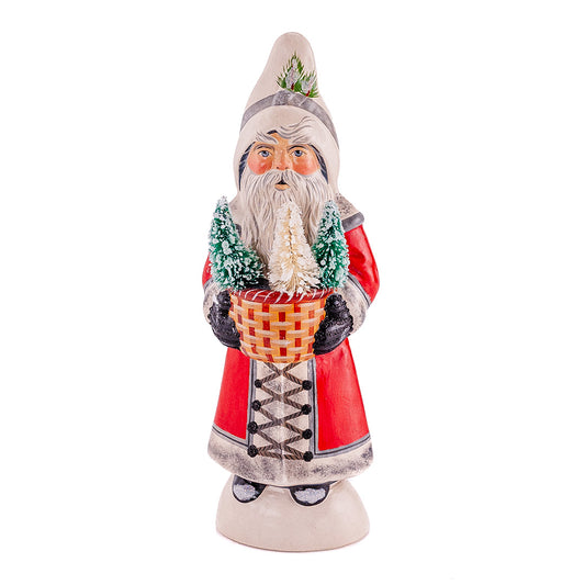 Vaillancourt Santa with Gold Basket