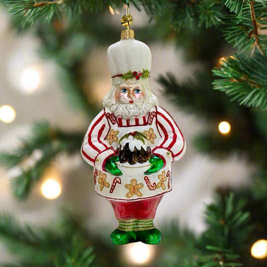 Holiday Baker Santa Ornament