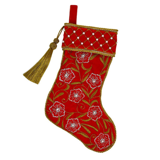 Jinglenog Rosso Velvet Christmas Stocking