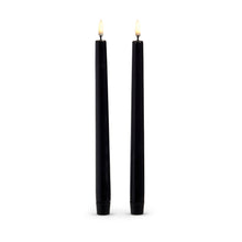 Flameless Black Taper Candles, Set of 2