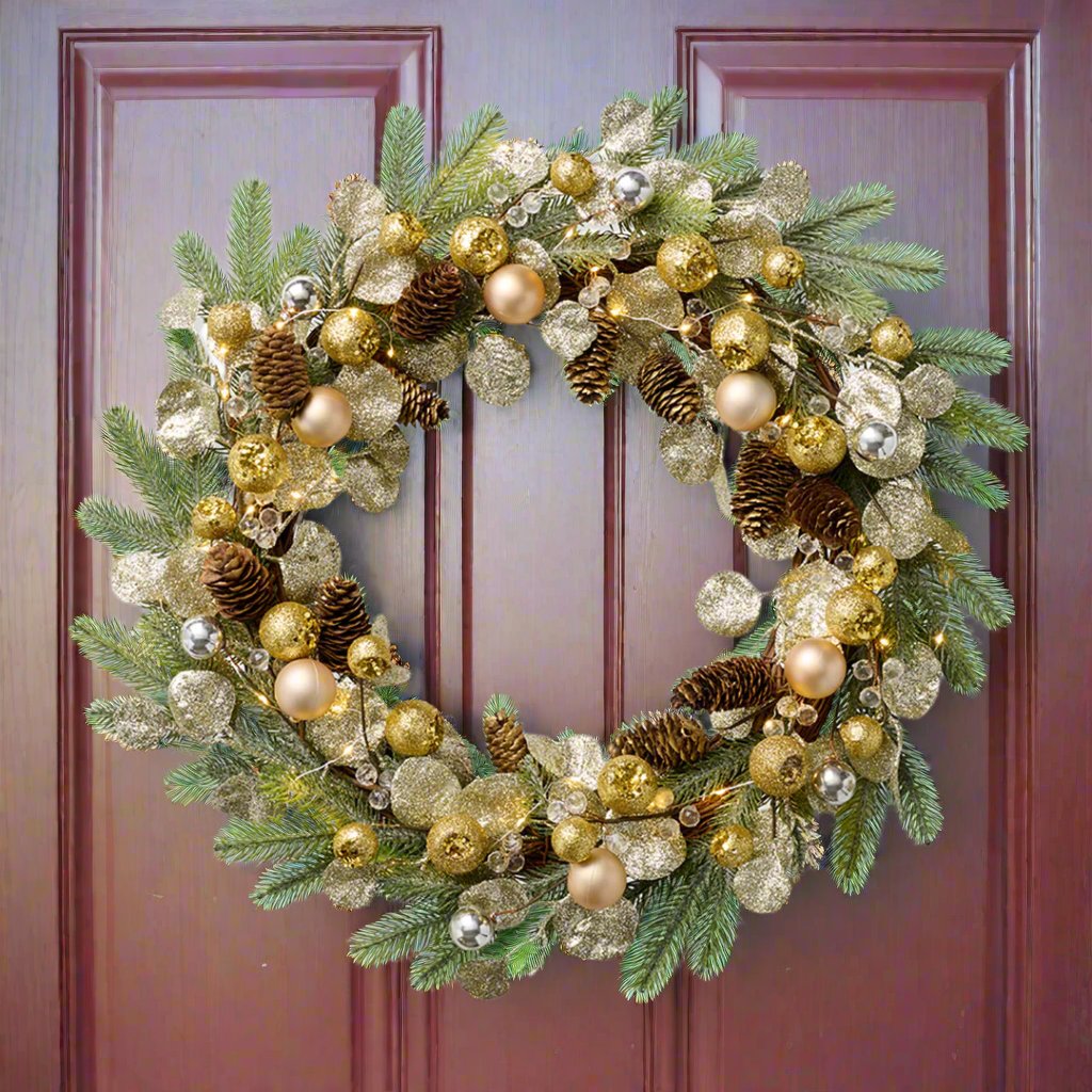 Pre-Lit Shimmer Wreath