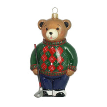 Golfer Teddy Bear Ornament