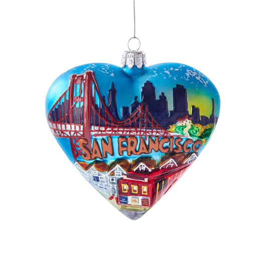 San Francisco Scenes Heart Ornament