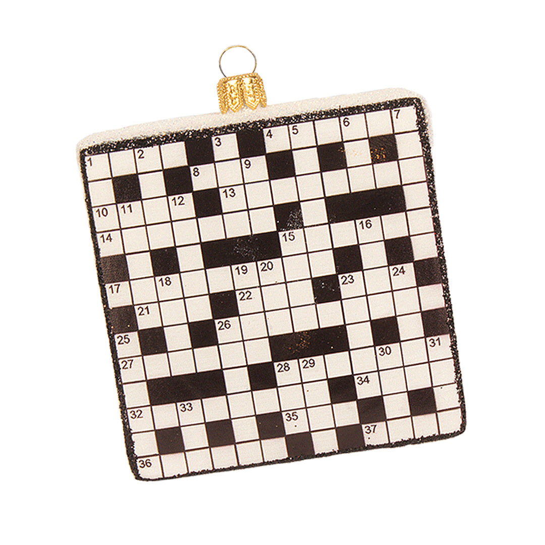 Crossword Puzzle Ornament
