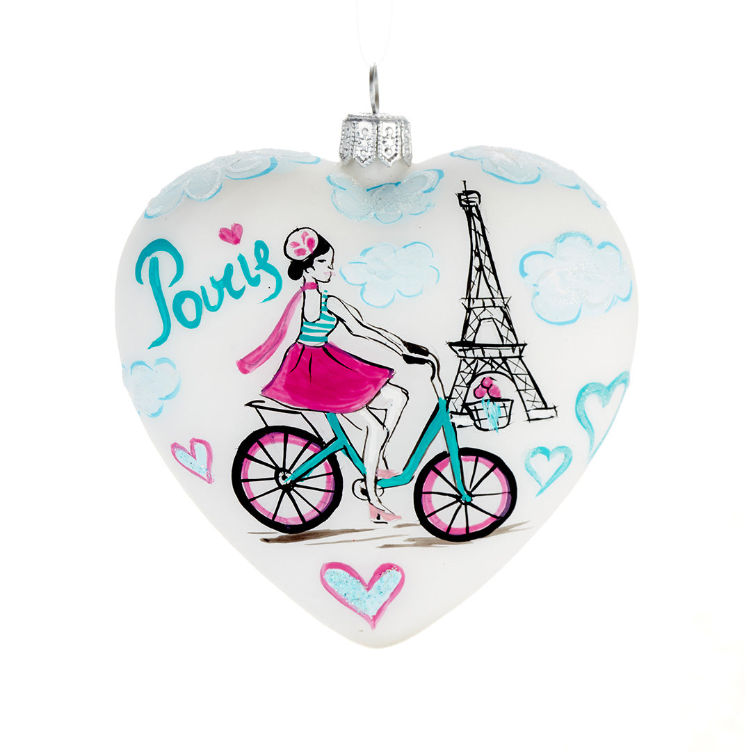 I Love Paris Heart Ornament