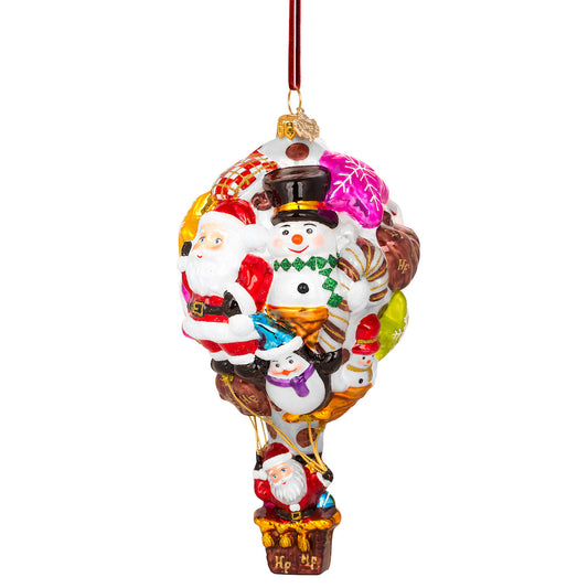 Santa's Hot Air Balloon Ride Ornament