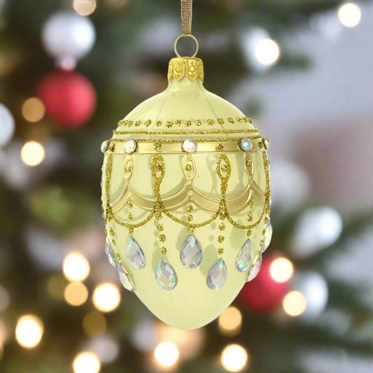 Gold Translucent Egg Ornament