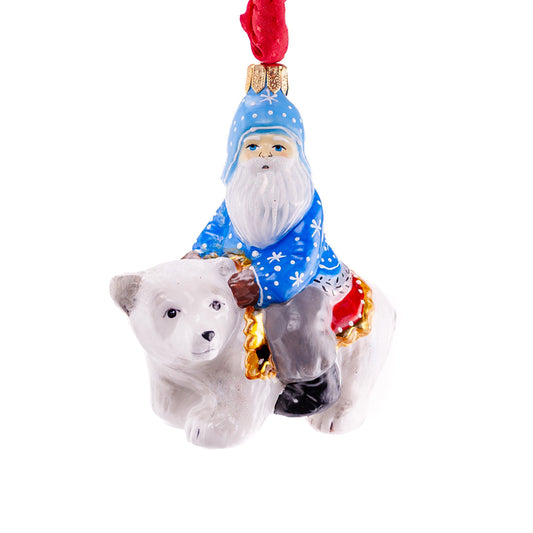 Vaillancourt Snowflake Santa & Polar Bear Ornament