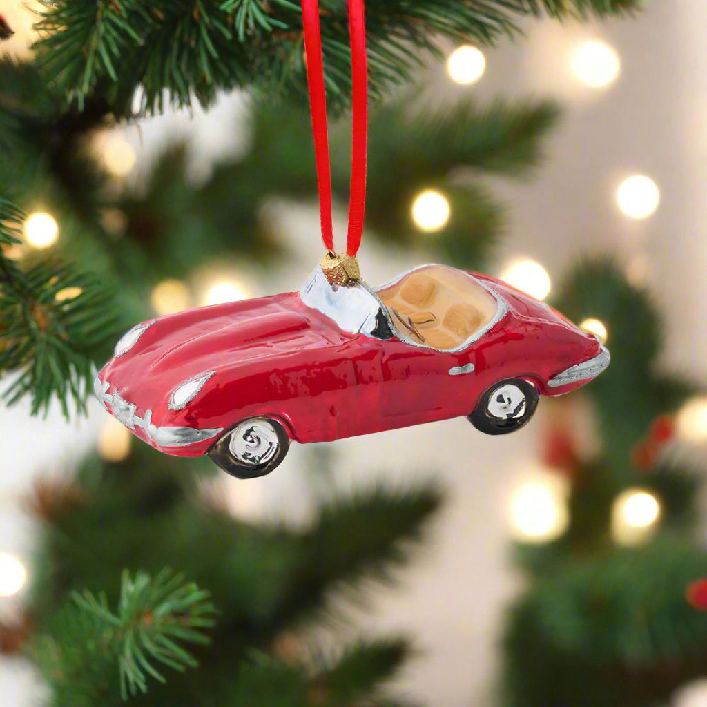 Red Convertible Car Ornament