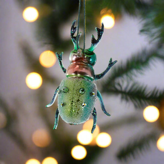 Jeweled Stag Horn Beetle Ornament