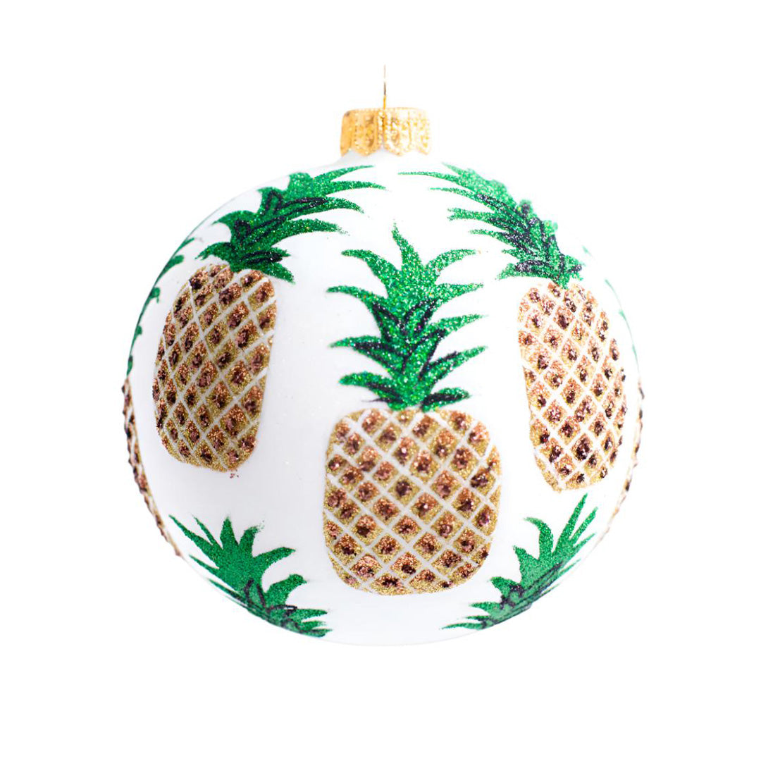 Thomas Glenn Golden Pineapple Ball Ornament